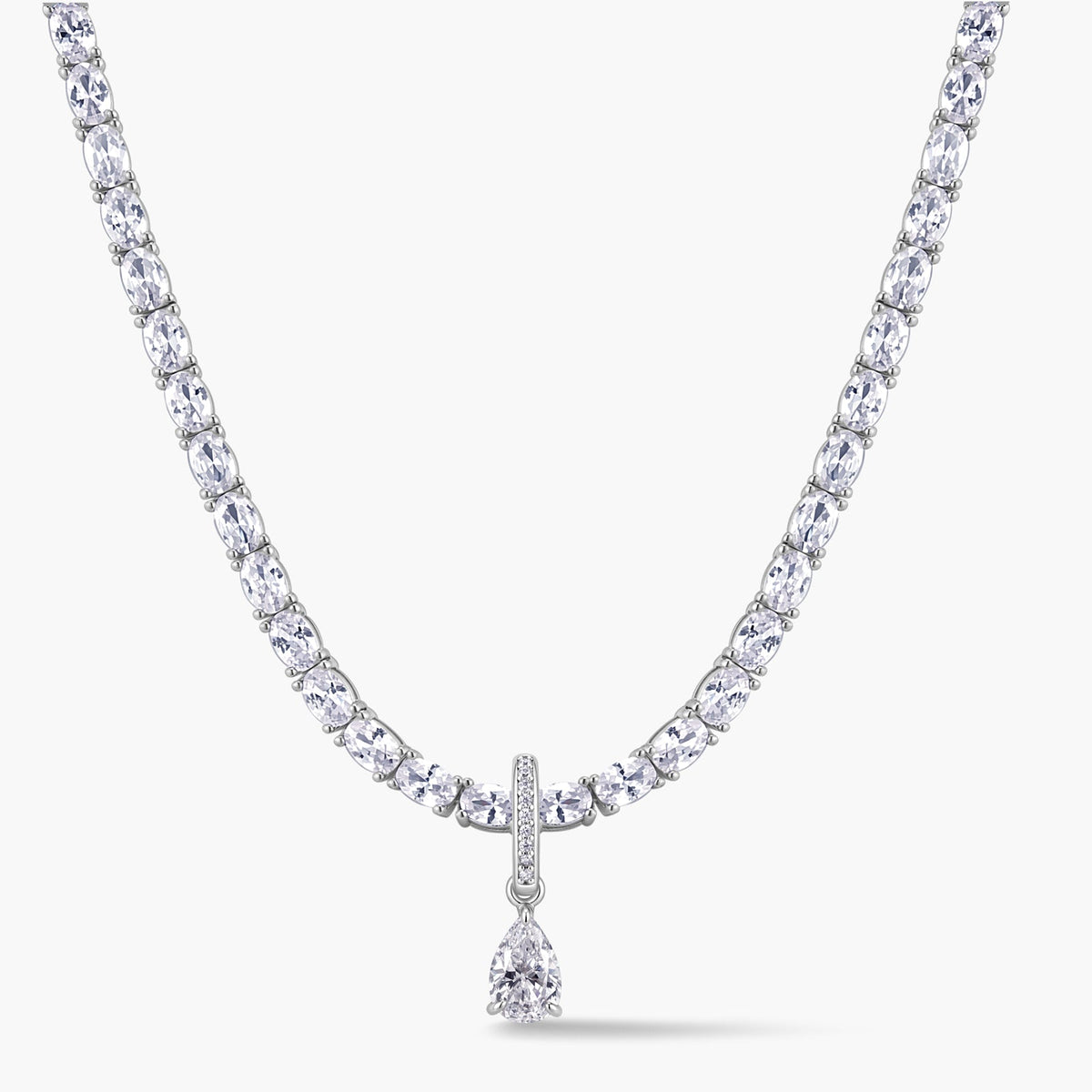 Pear Pendant with Pavé Hinged Bail