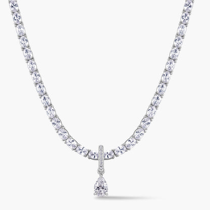 Pear Pendant with Pavé Hinged Bail