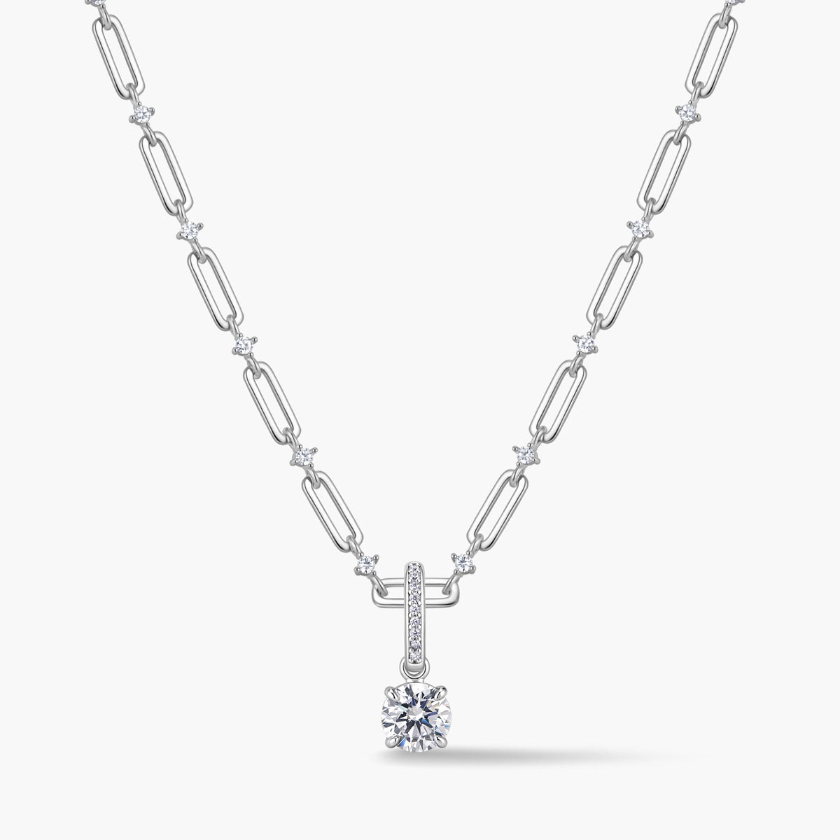 Round Pendant with Pavé Hinged Bail