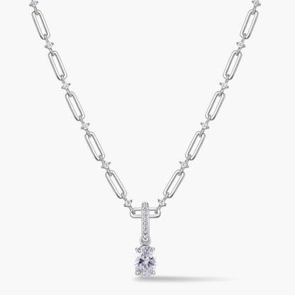Oval Pendant with Pavé Hinged Bail