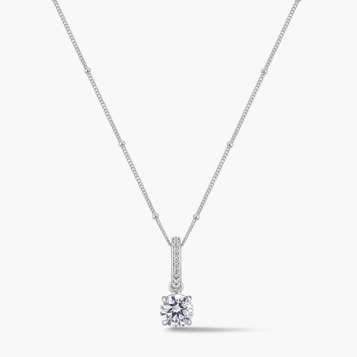 Round Pendant with Pavé Hinged Bail