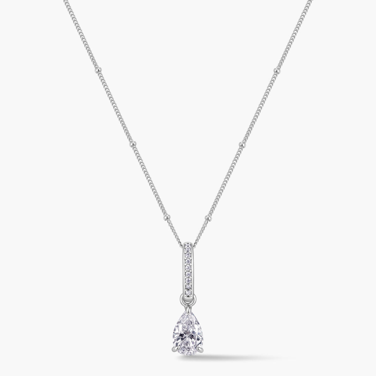 Pear Pendant with Pavé Hinged Bail