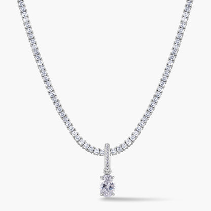 Oval Pendant with Pavé Hinged Bail