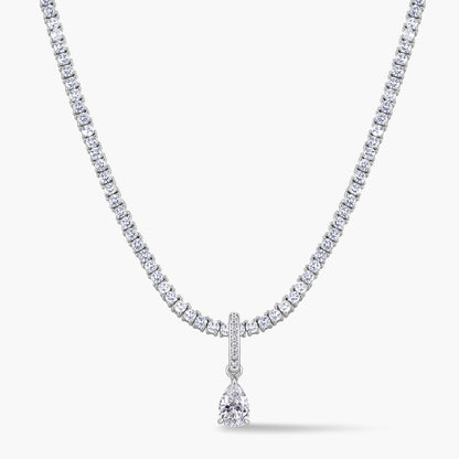 Pear Pendant with Pavé Hinged Bail