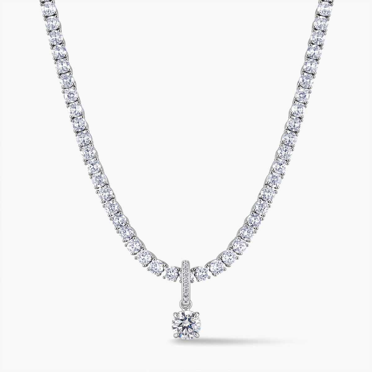 Round Pendant with Pavé Hinged Bail