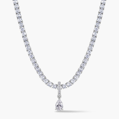 Pear Pendant with Pavé Hinged Bail