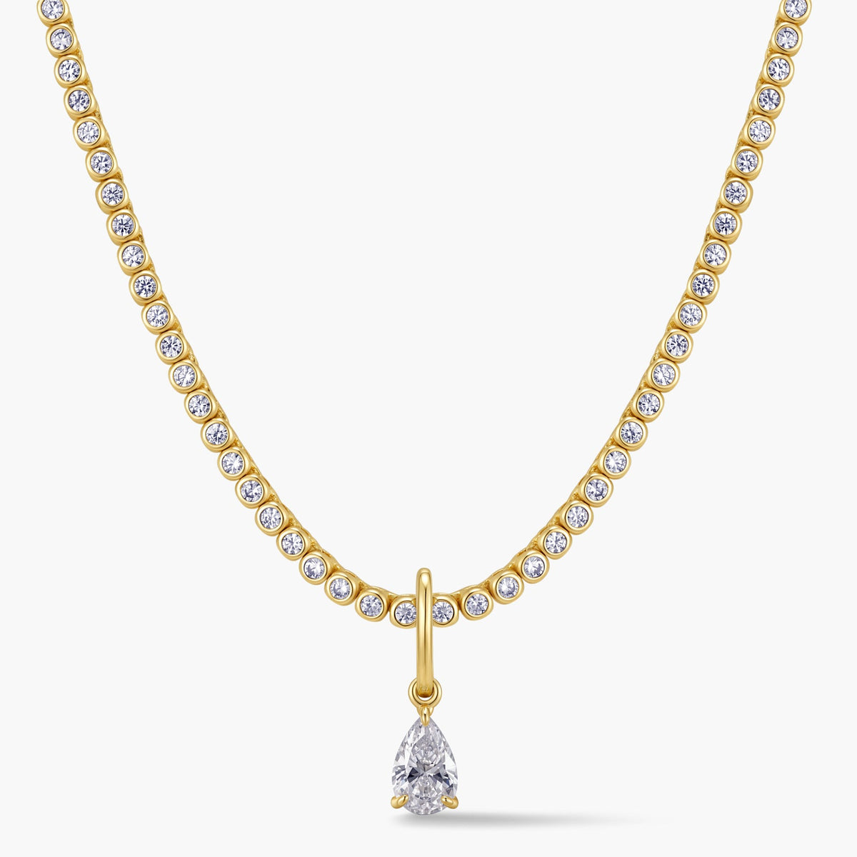Pear Pendant with Hinged Bail