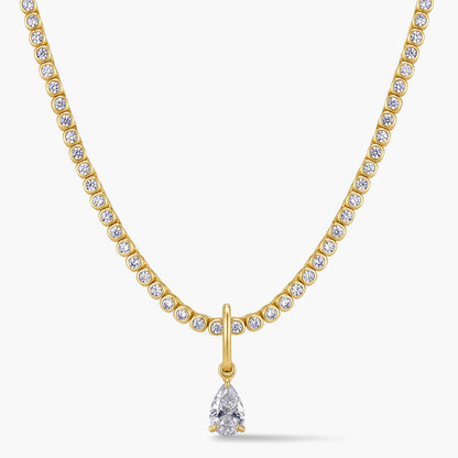 Pear Pendant with Hinged Bail