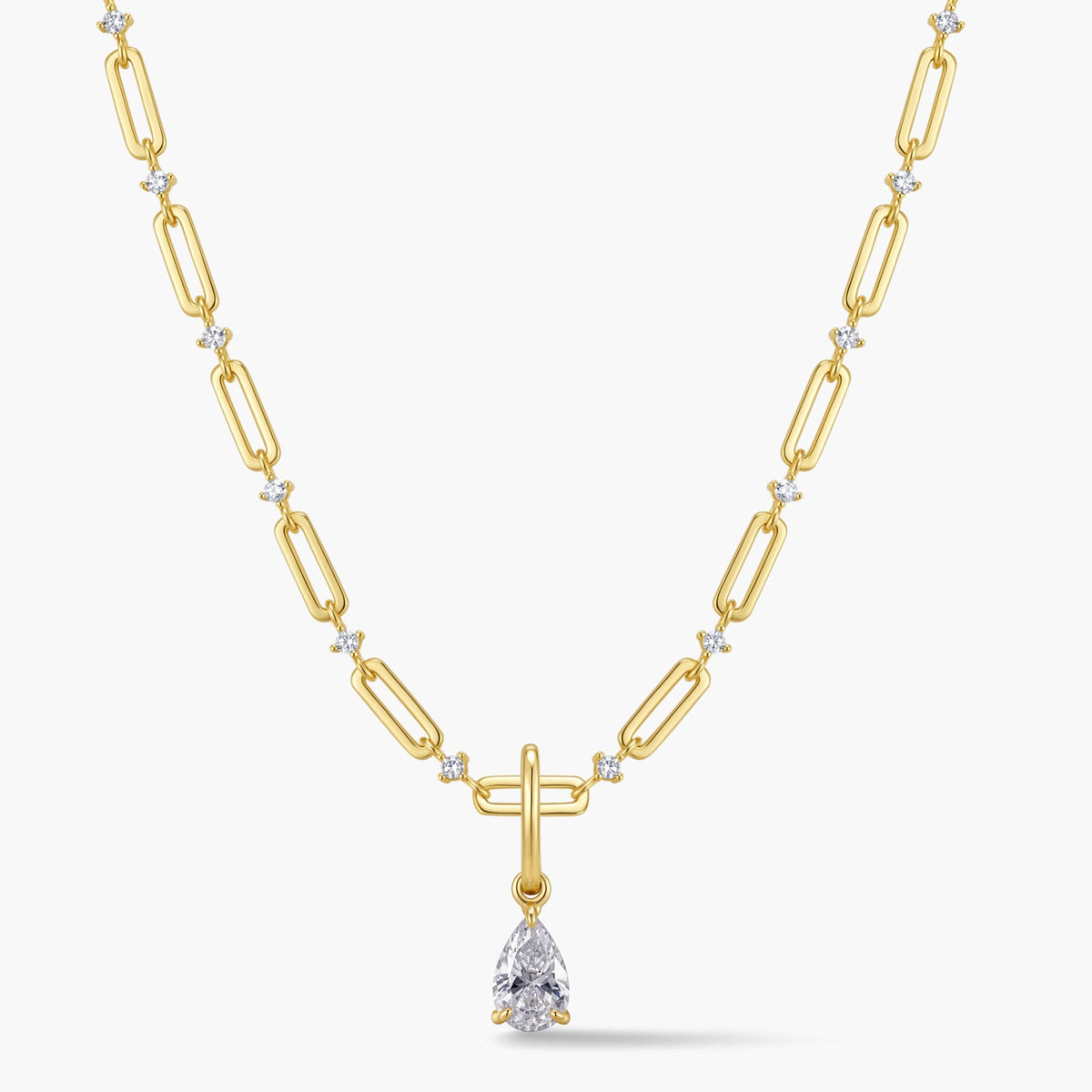 Pear Pendant with Hinged Bail
