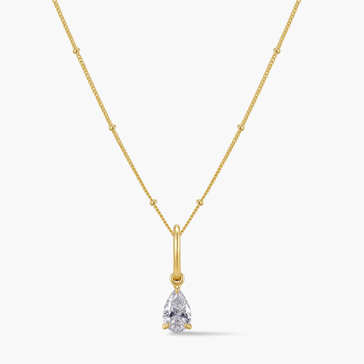Pear Pendant with Hinged Bail