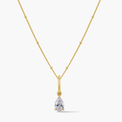 Pear Pendant with Hinged Bail