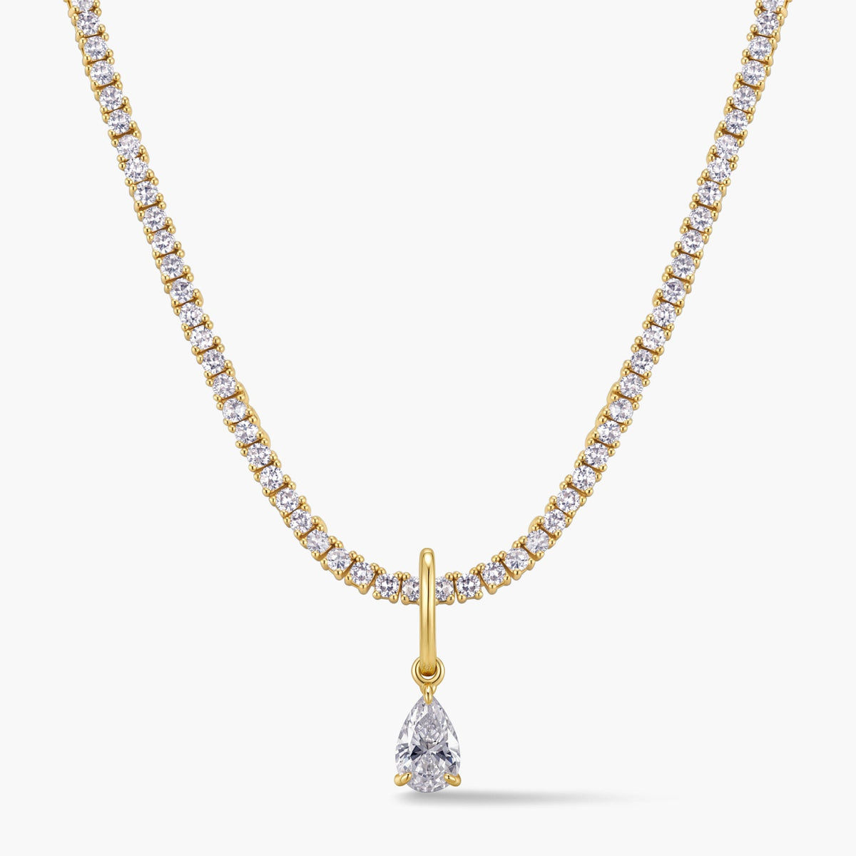 Pear Pendant with Hinged Bail