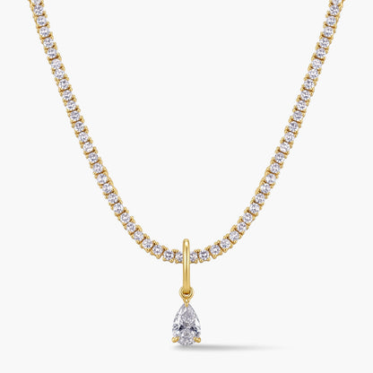 Pear Pendant with Hinged Bail