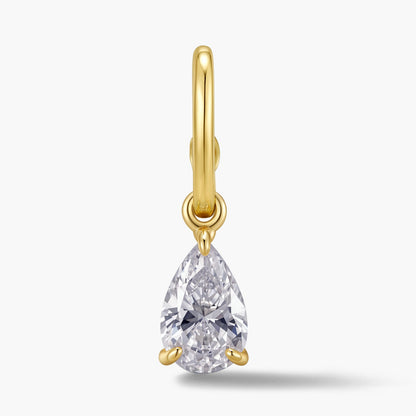 Pear Pendant with Hinged Bail