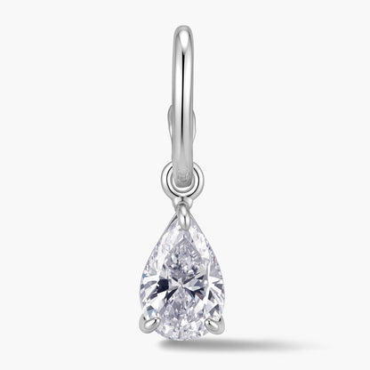 Pear Pendant with Hinged Bail