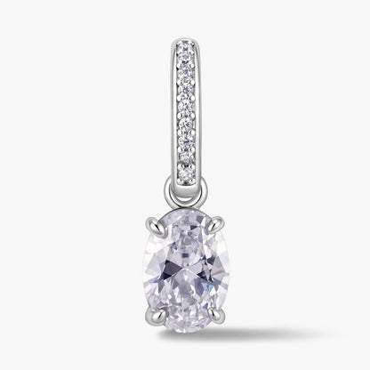 Oval Pendant with Pavé Hinged Bail