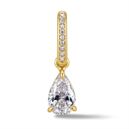 Pear Pendant with Pavé Hinged Bail