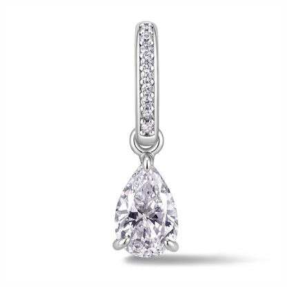 Pear Pendant with Pavé Hinged Bail