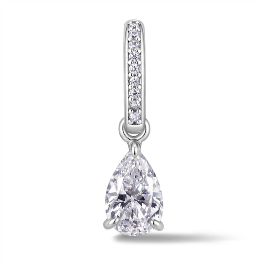 Pear Pendant with Pavé Hinged Bail