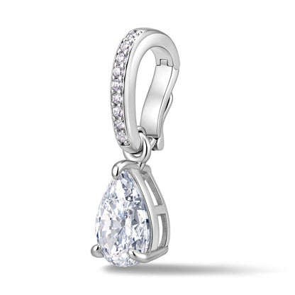 Pear Pendant with Pavé Hinged Bail