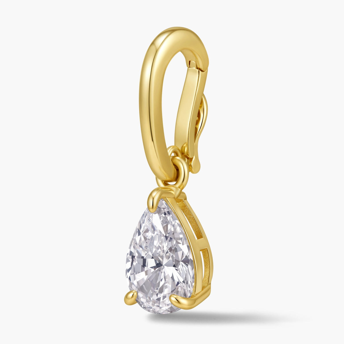 Pear Pendant with Hinged Bail