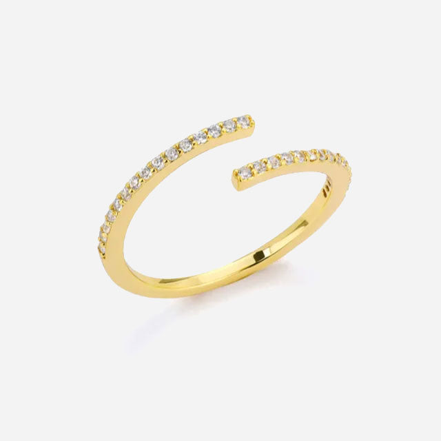 Eliandrea | Anello Classico in Zirconio Oro 18K