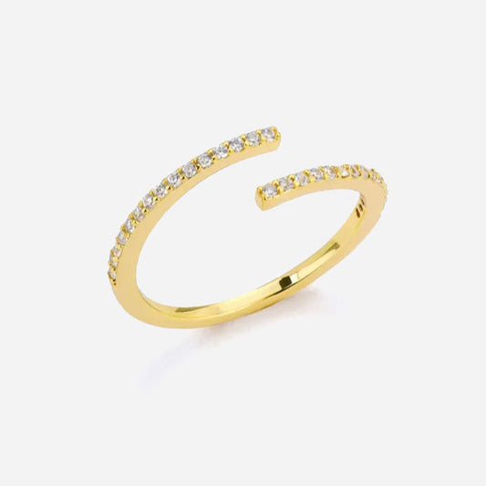 Eliandrea | Anello Classico in Zirconio Oro 18K