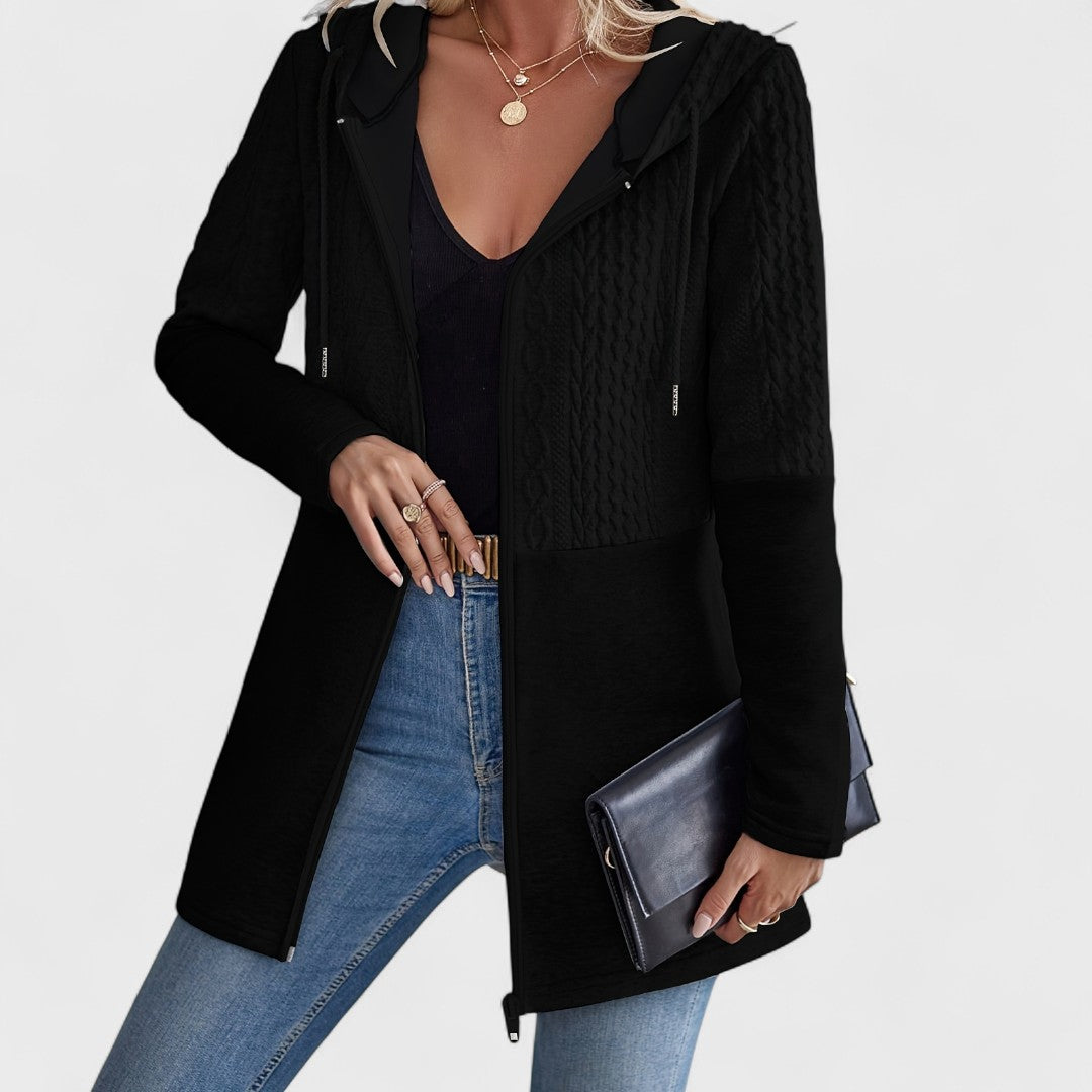 Valentino - Cardigan Grigio con Cappuccio Elegante da Donna