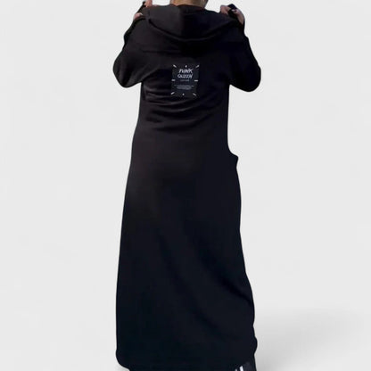 Mana - Felpa con cappuccio e zip lunga in tessuto leggero e traspirante