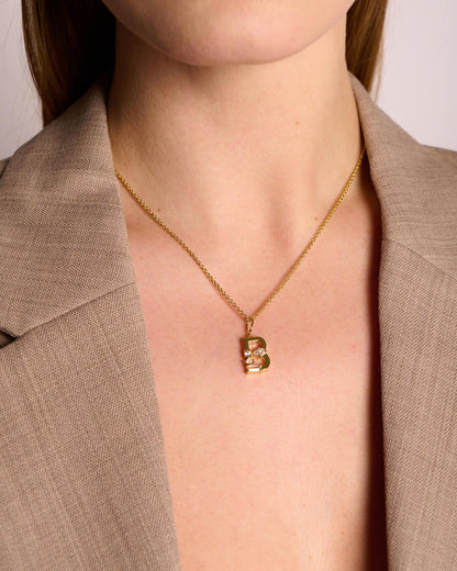 Initial Necklace – Gold