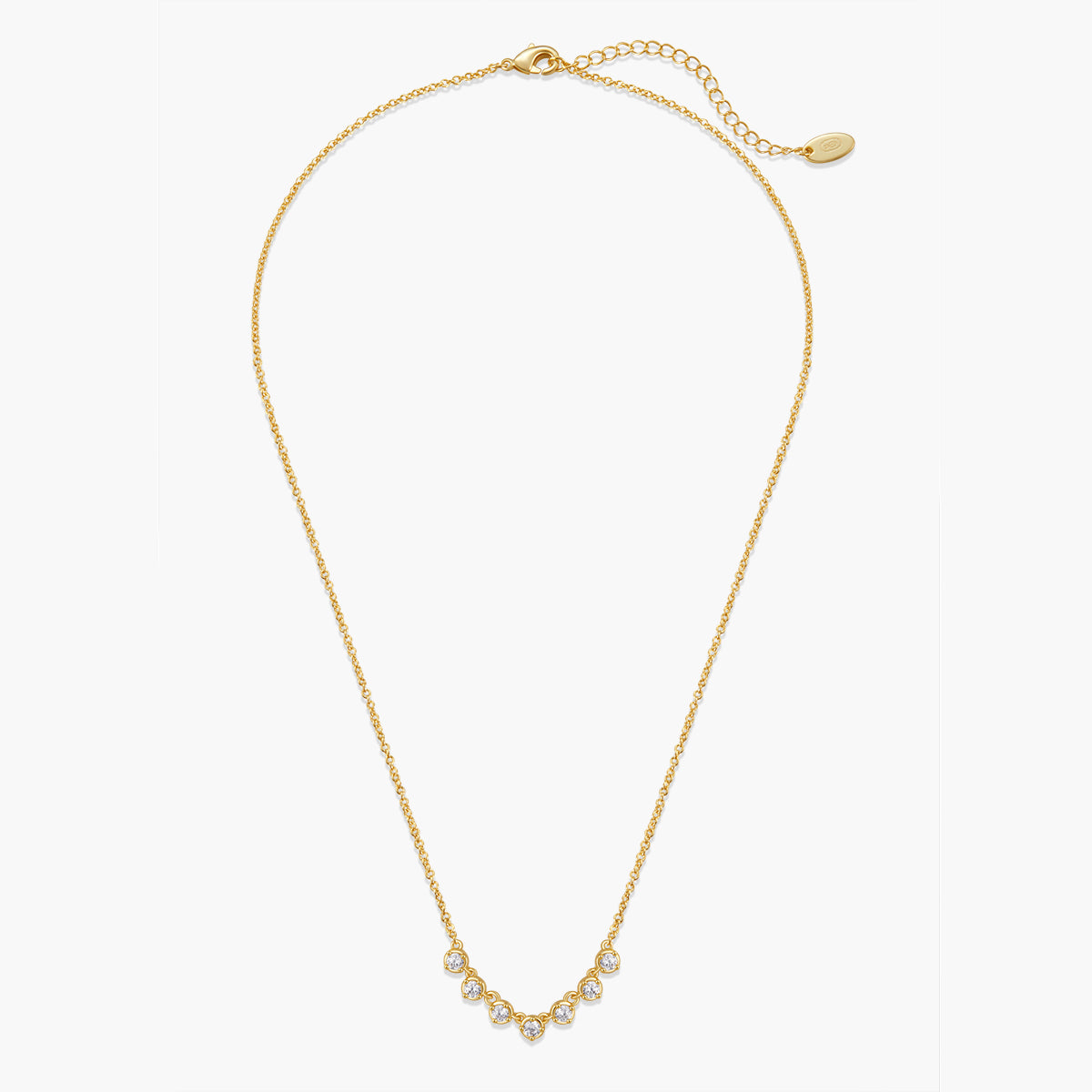 Curved Bezel Stone Necklace