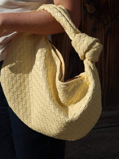 Gisella | Borsa a Spalla Media Intrecciata con Nodo