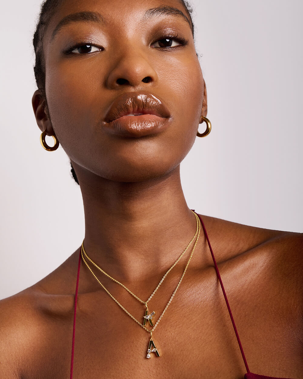 Initial Necklace – Gold