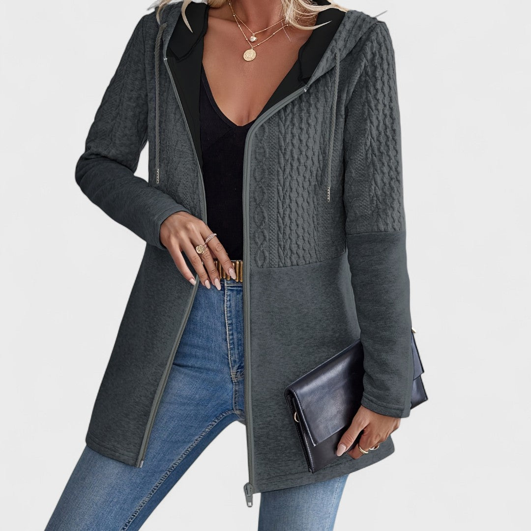 Valentino - Cardigan Grigio con Cappuccio Elegante da Donna