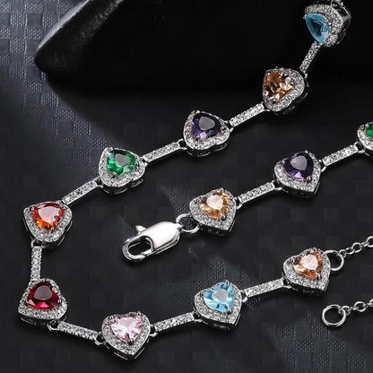 Collana colorata a forma di cuore