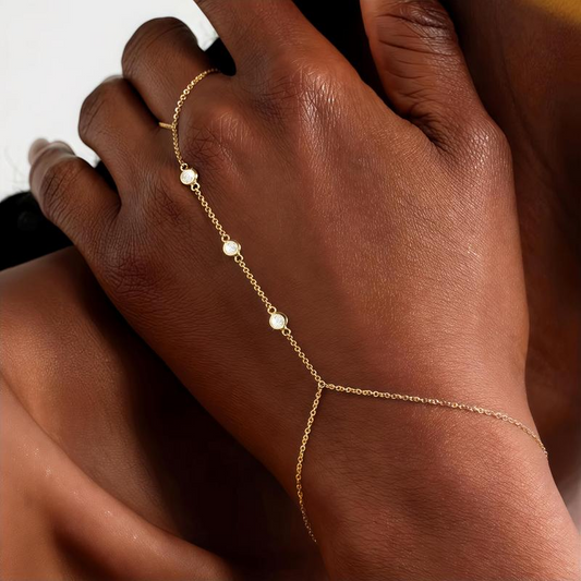 Bracciale a catena da 3 pezzi in oro 14k