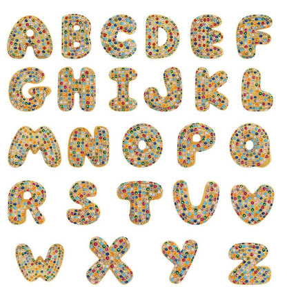 Set di 2 collane con iniziali a bolla