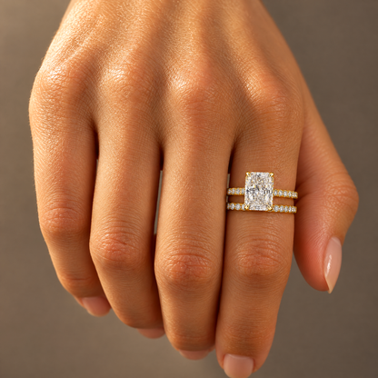 Radiant Pavé Solitaire ring