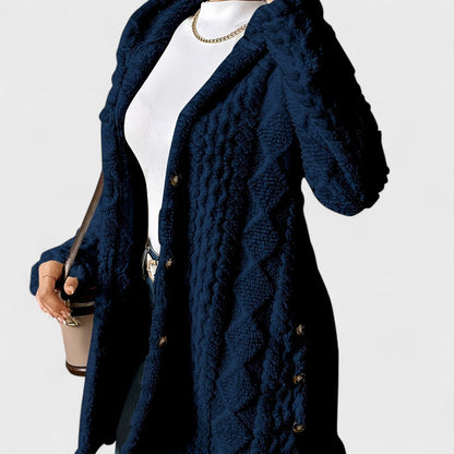 Katerina - Cardigan Cappotto Cappuccio Caldo 