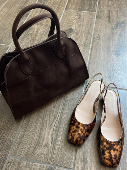 Luisa | Borsa Quotidiana Minimalista in Pelle scamosciata