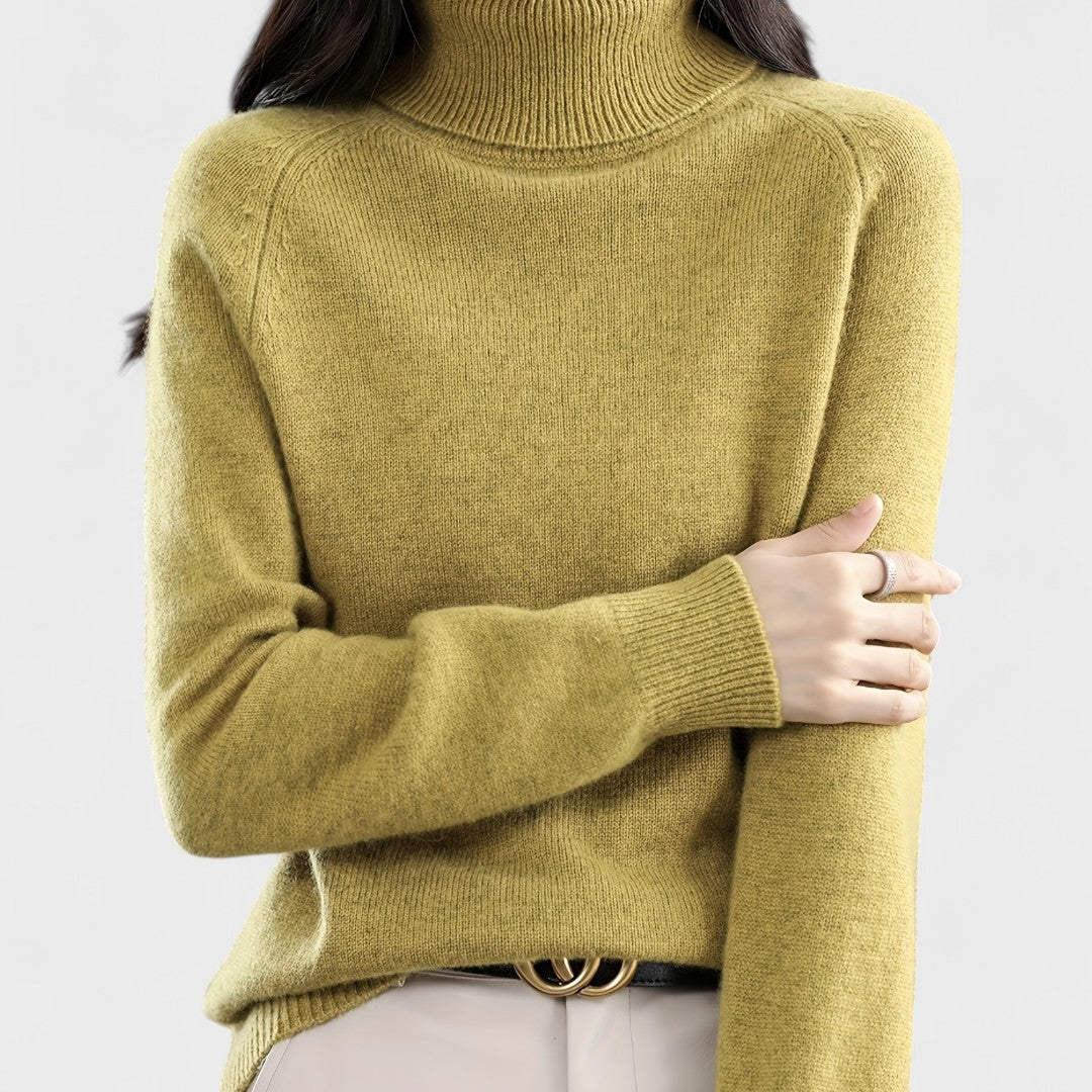 Sapphire - Maglione a collo alto solido