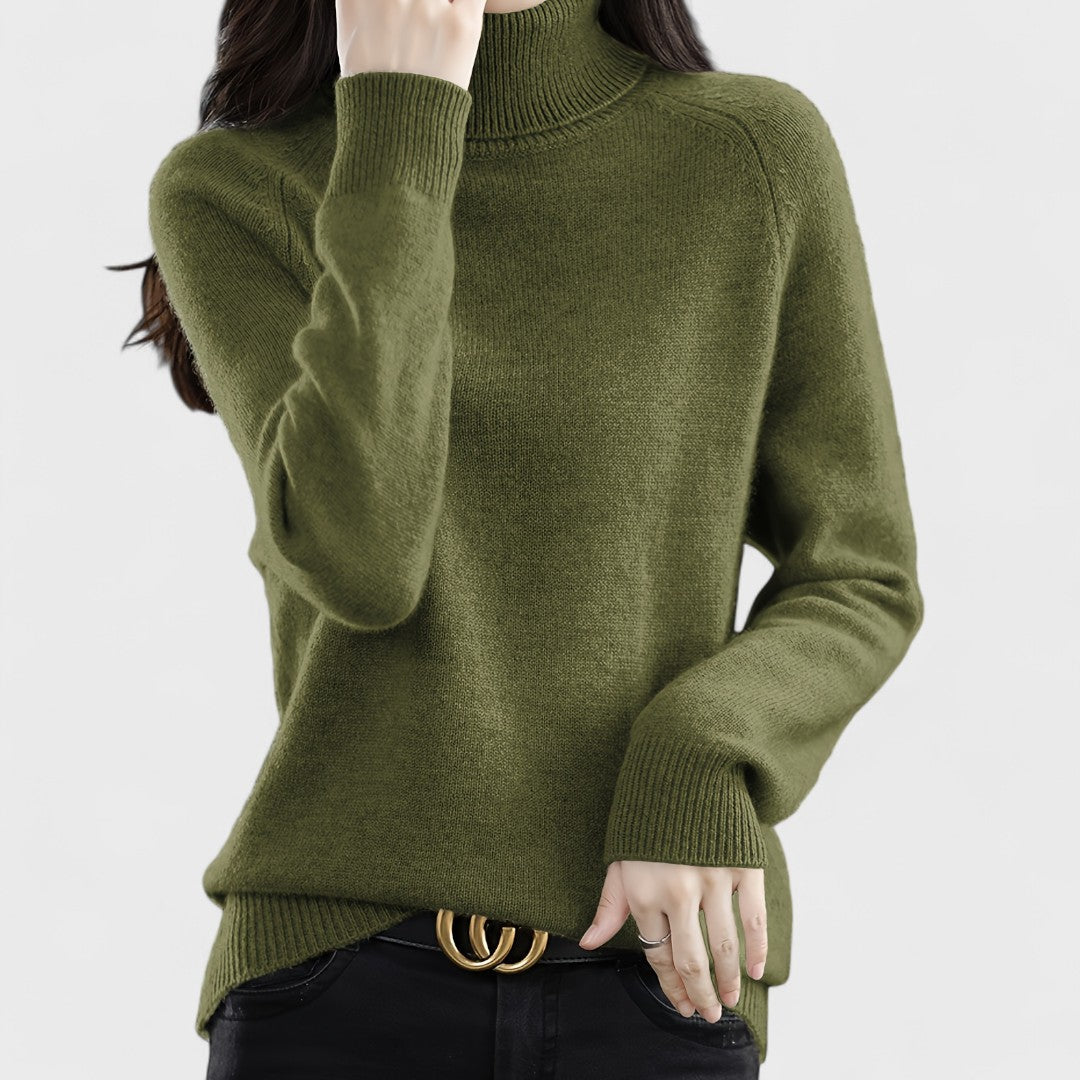 Sapphire - Maglione a collo alto solido