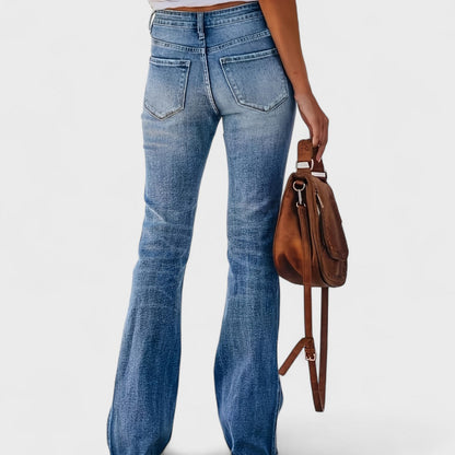 Foxa - Jeans Flare Elasticizzati Retro Versatili Casual 