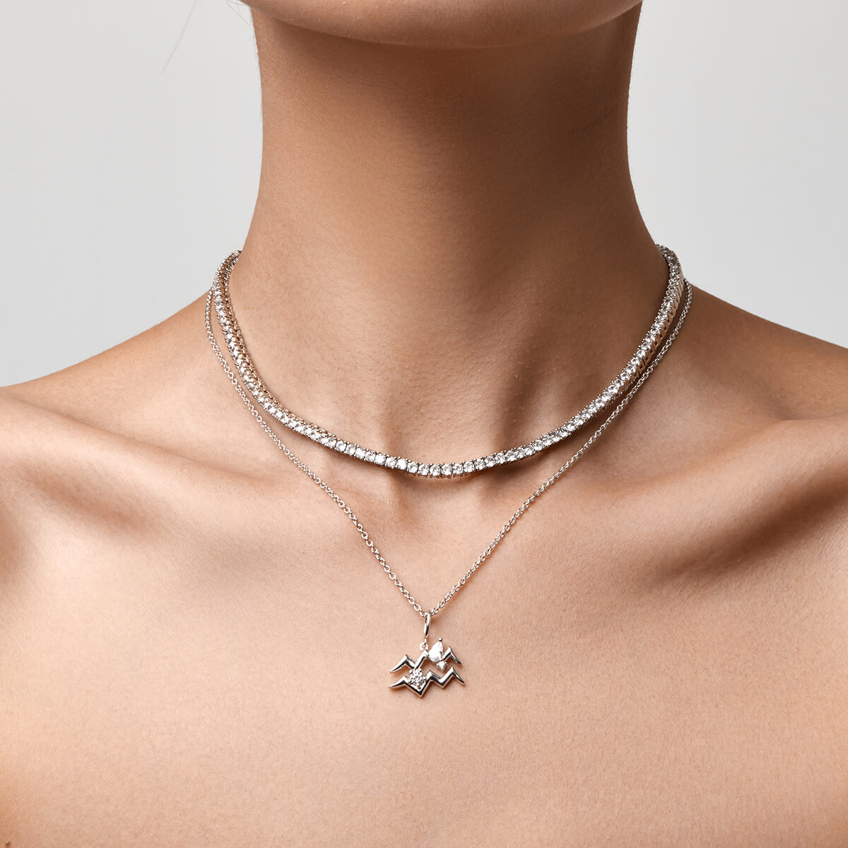 Aquarius Zodiac Necklace