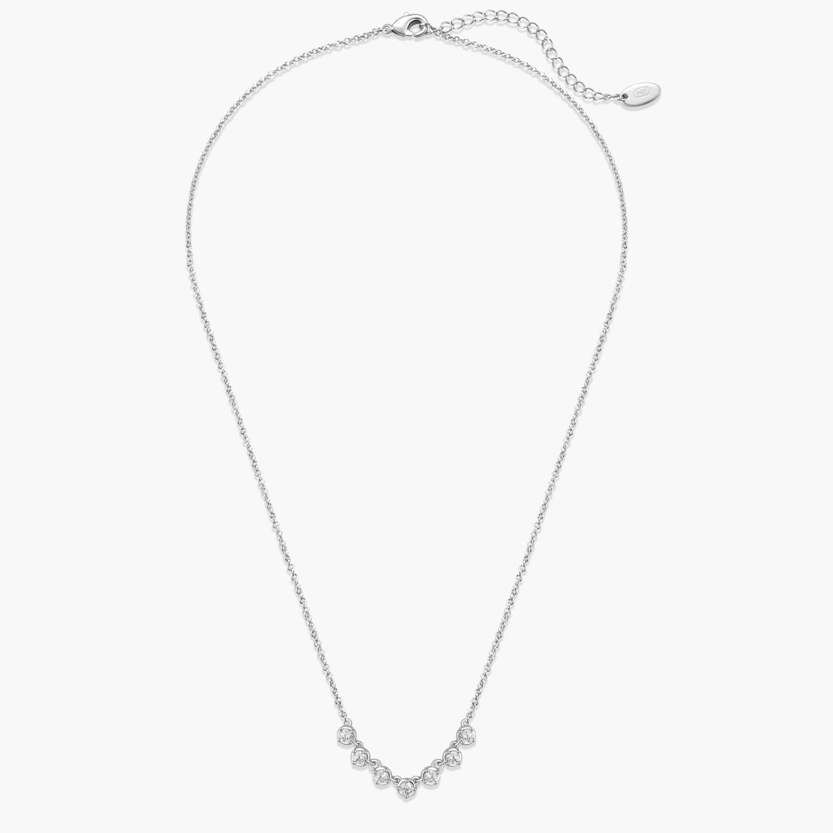 Curved Bezel Stone Necklace