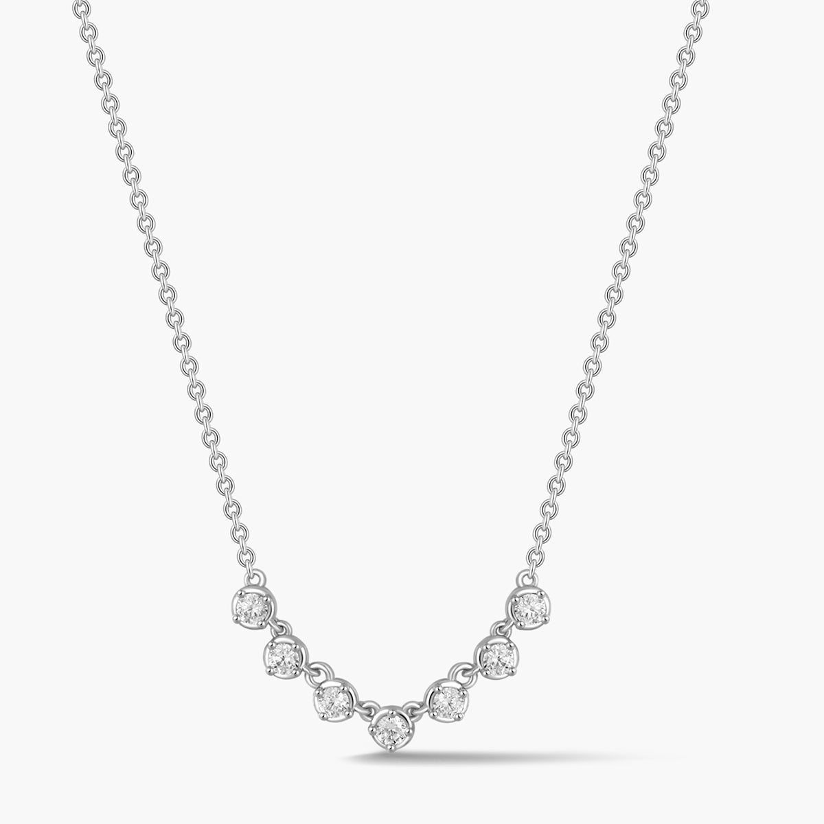 Curved Bezel Stone Necklace