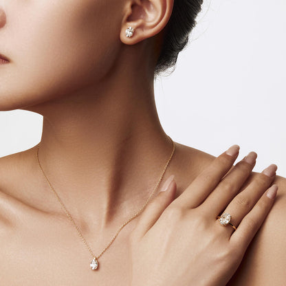 Oval Solitaire Necklace
