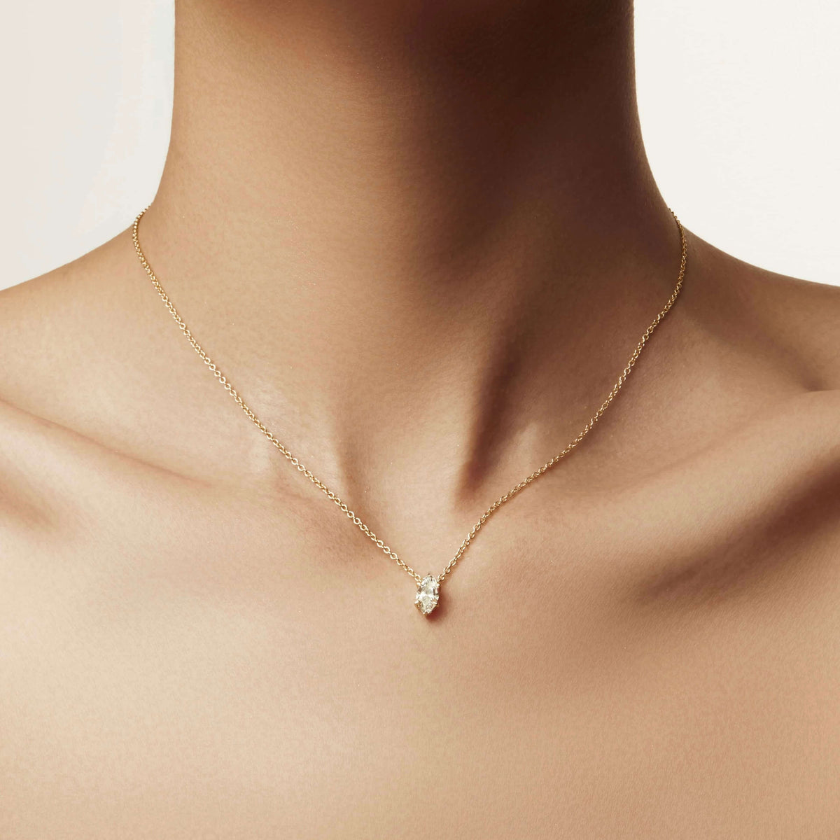 Marquise Solitaire Necklace