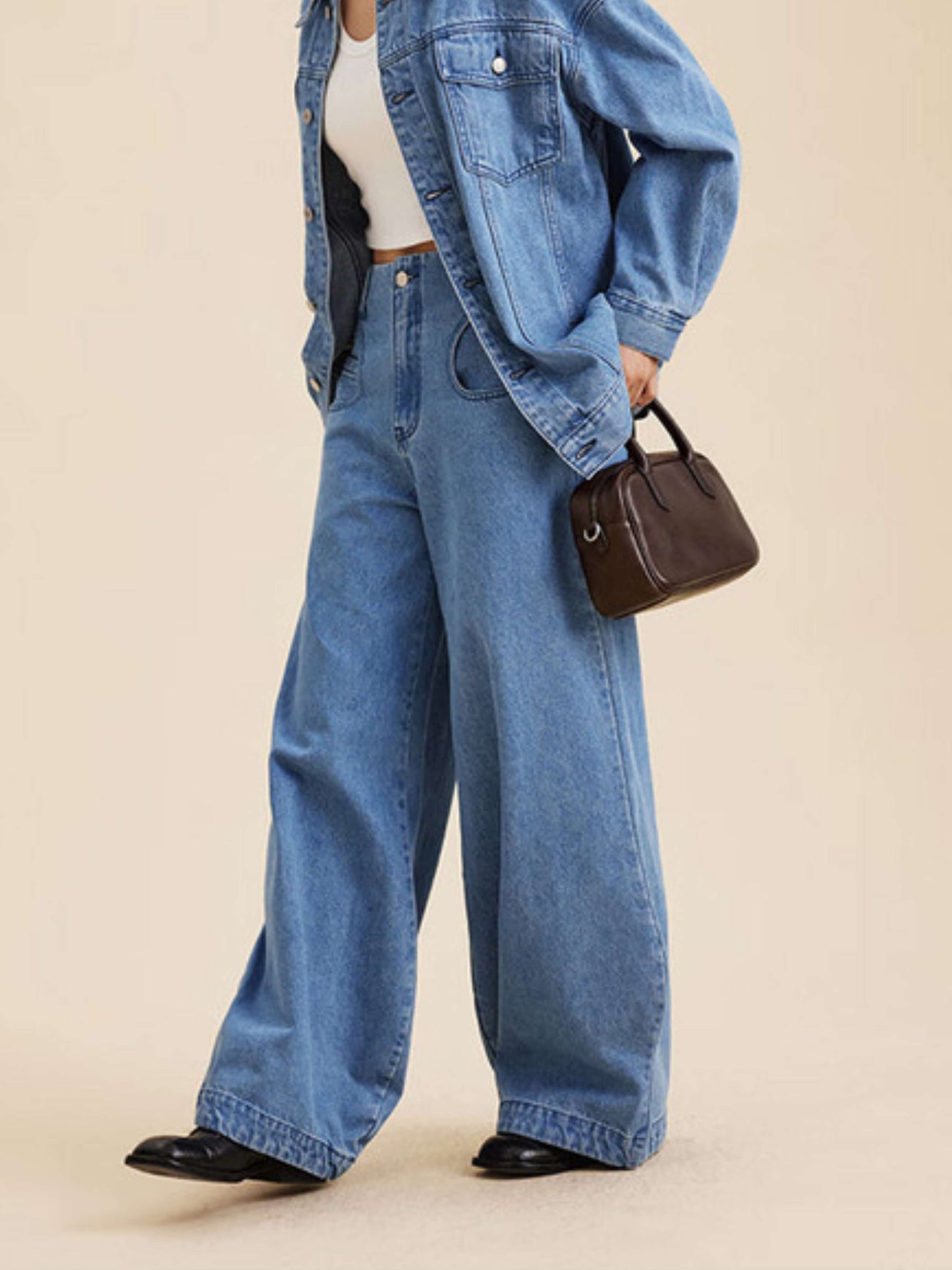 Elisa | Borsa Quadrata con Zip Lucida