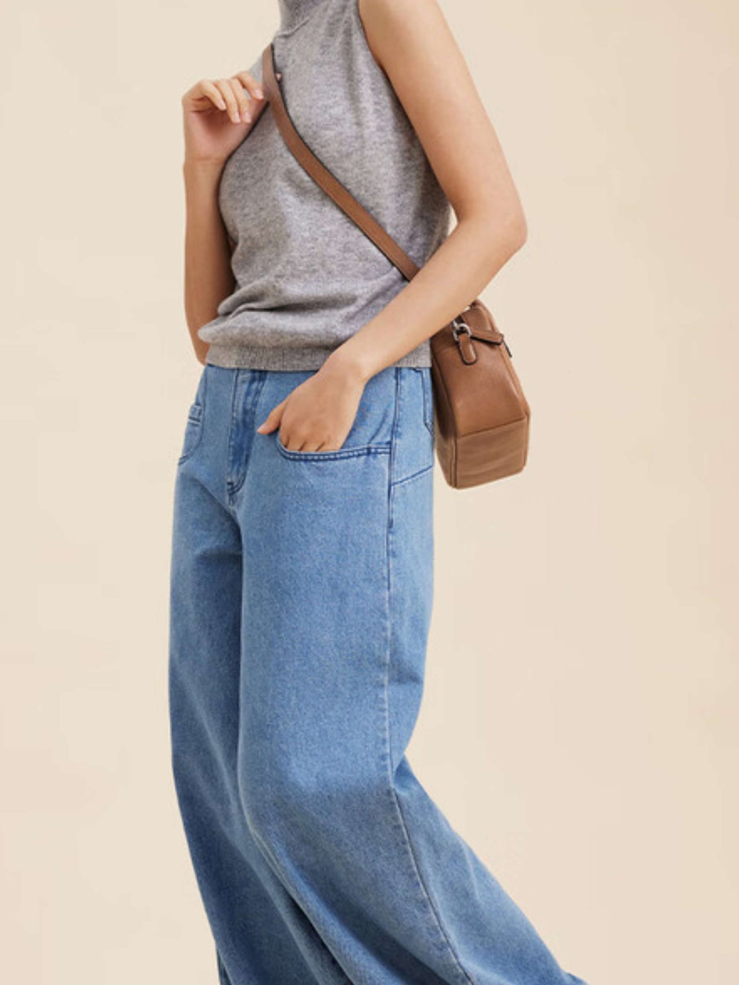 Elisa | Borsa Quadrata con Zip Lucida